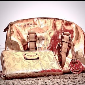 Michael Kors satchel with wallet
